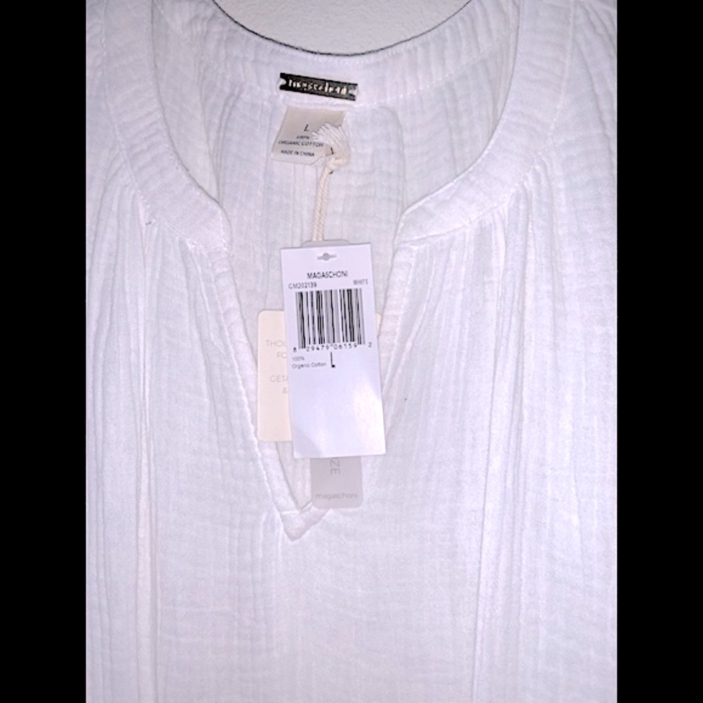 NWT Magaschoni Organic Cotton Tiered Midi Dress - Picture 7 of 8